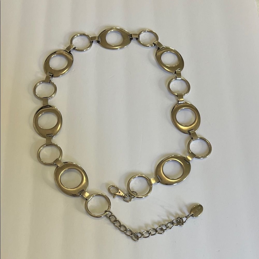 Vintage silver 90s Y2K Link metal belt